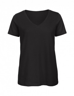 B&C Eko Koszulka damska V-neck Inspire black XXL