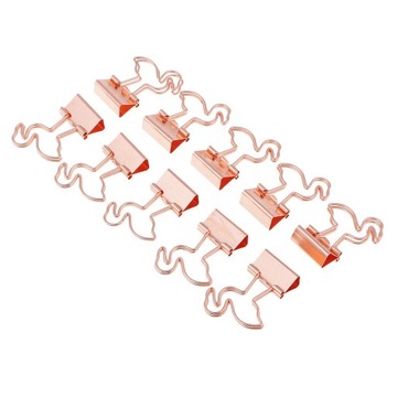 10 szt. Składanych klipsów biurowych Flamingo Papierowe spinacze do segrega