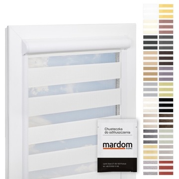 ROLETA DZIEŃ NOC W KASECIE PROWADNICE WYMIAR OKNO DO 150 CM KONFIGURATOR