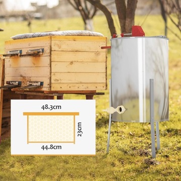 РУЧНАЯ ВРАЩАЮЩАЯСЯ РАДИАЛЬНАЯ МЕДОГОНКА 4-РАМНАЯ ЦЕНТРИФУГА ДЛЯ МЕДА