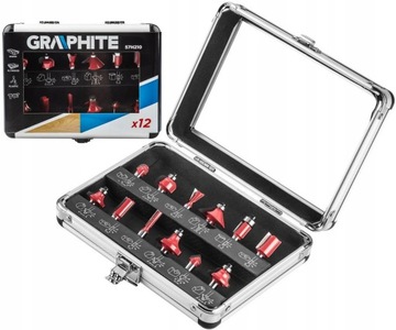 НАБОР РЕЗЦОВ ПО ДЕРЕВО ГРАФИТОВЫЙ 12 шт., ручка 8мм