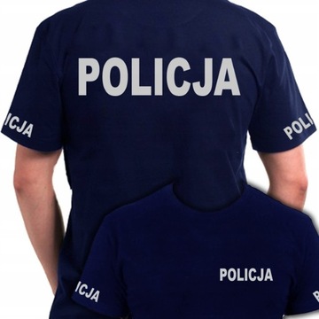 Koszulka POLICJA Odblaskowa POLICYJNA GRANATOWA