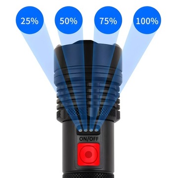 АККУМУЛЯТОРНЫЙ СВЕТОДИОДНЫЙ ТАКТИЧЕСКИЙ ФОНАРЬ XHP90 ОЧЕНЬ МОЩНЫЙ ЗУМ USB ВОЕННЫЙ