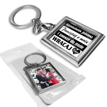BRELOK METALOWY PERSONALIZOWANY dedykacja lub zdjęcie