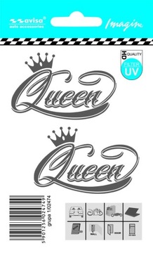 Naklejka QUEEN 2 SZT szara tattoo