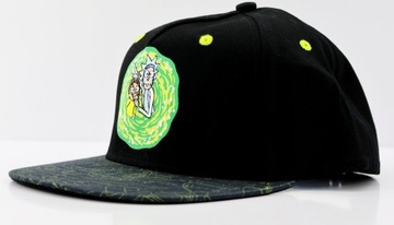 Czapka z prostym daszkiem męska Rick and Morty SNAPBACK 56-60cm czarna HAFT