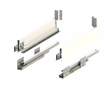 Szuflada Hafele Matrix S SLIM biała Niska 450 H84 L450 Cichy Domyk 35kg 2D