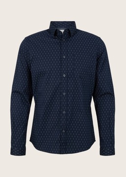 Tom Tailor Shirt With An All-over Print - Navy Geo