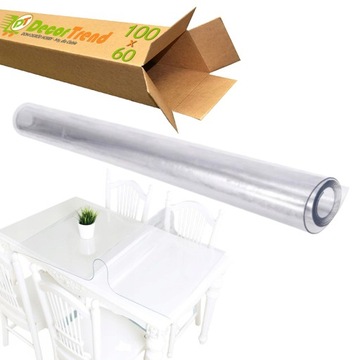 PODKŁADKA OCHRONNA PVC NA BIURKO STÓŁ BLAT 100x60 Miękkie Szkło MATA