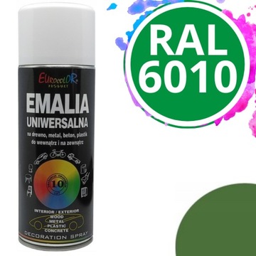 Farba uniwersalna Spray Eurocolor 400 ml RAL 6010