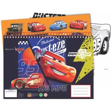 Szkicownik DISNEY AUTA A/4 40 stron z naklejkami