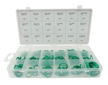 ORINGI USZCZELKI GUMOWE GUMKI ZESTAW ORINGÓW ZIELONE KASETKA O-RINGI 270SZT