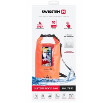 SWISSTEN WATERPROOF BAG 10л для каяка с телефоном