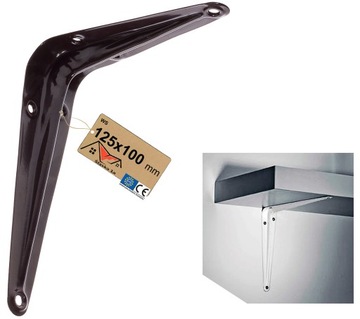 UCHWYT WSPORNIK KĄTOWNIK PODPÓRKA PÓŁKĘ DO PÓŁKI BRĄZOWY METALOWY 125x100MM