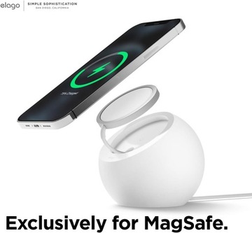 Подставка elago MS2, совместимая с зарядным устройством MagSafe, белая