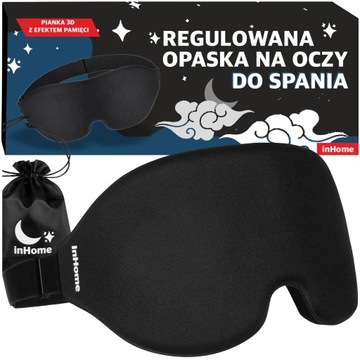 OPASKA NA OCZY DO SPANIA MASKA 3D REGULOWANA LEKKA