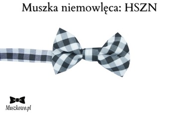 Szelki do spodni i muszka niemowlęca na chrzest roczek 0-24m czarne