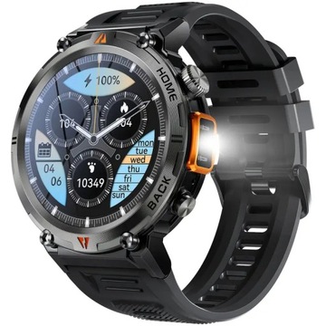 SMARTWATCH MĘSKI MILITARNY ROZMOWY WIELOFUNKCYJNY 1.45