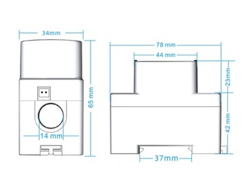 Измеритель тока электроэнергии Tuya WiFi на DIN-рейке