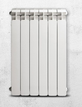 Grzejnik aluminiowy włoski Alba 600 3 żebra biały
