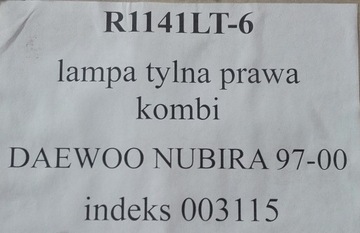 DAEWOO NUBIRA 1 I KOMBI 97- SVĚTLO PRAVÁ ZADNÍ