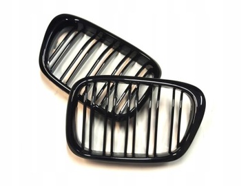 BMW 5 E39 MASKA LEDVINA MŘÍŽKY NÁRAZNÍKU ČERNÁ LESK DOUBLE LINE LEVÁ+PRAVÁ