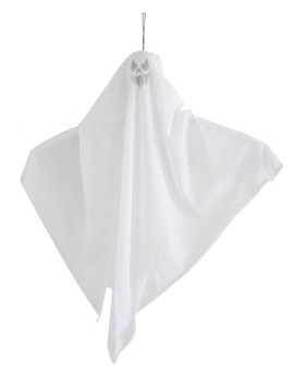 WISZĄCY DUCH DEKORACJA DUSZEK OZDOBA HALLOWEEN ZAWIESZKA BIAŁY 1