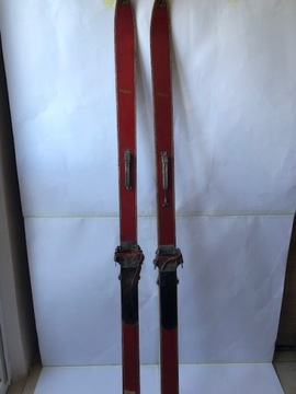Stare drewniane narty zabytek retro unikat 180 cm