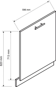 Передняя панель для посудомоечной машины с закрытой панелью 60x71 ARTISAN OAK