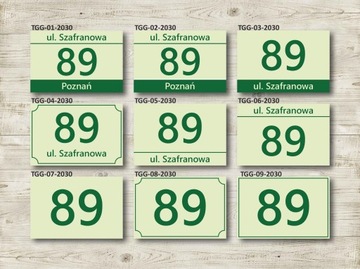 Адресная табличка с номерами домов и заборов 60х12.