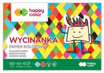 Блок цветной бумаги GLOSSY Cutout HAPPY COLOR А5 10 листов