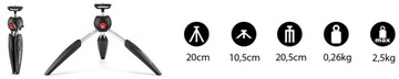 Настольная подставка Manfrotto PIXI EVO, грузоподъемность 2,5 кг.