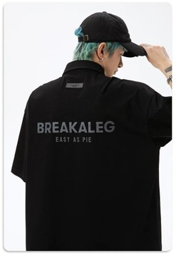 Футболка-поло с американским буквенным принтом Мужская Wom