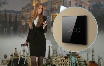 AVATTO SMART TOUCH ДВОЙНОЙ ВЫКЛЮЧАТЕЛЬ СВЕТА ВОДОНЕПРОНИЦАЕМЫЙ