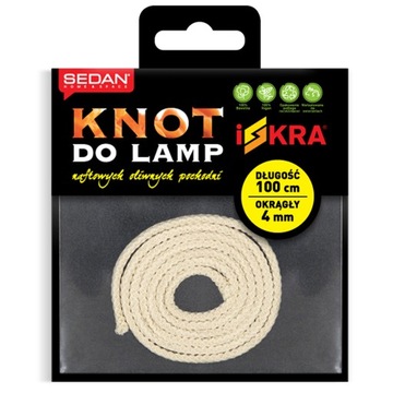 KNOT DO LAMP NAFTOWYCH POCHODNI 4mm OKRĄGŁY 100 cm