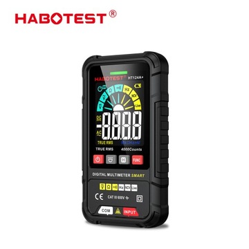 ЦИФРОВОЙ УНИВЕРСАЛЬНЫЙ МУЛЬТИМЕТР HT124A+True RMS NCV СО СВЕТОДИОДНЫМ ФОНАРИКОМ + БАТАРЕИ
