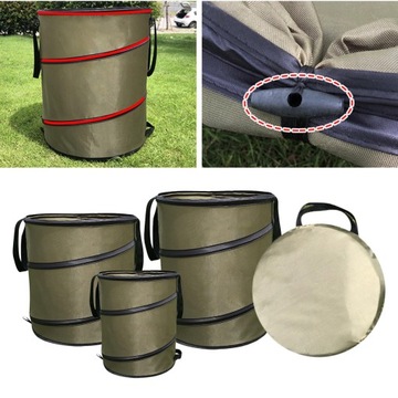 Портативный складной мешок для садового мусора, держатель для контейнера для листьев, набор из 3 размеров