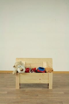 Ящик для игрушек, деревянная скамейка со спинкой, багажник-контейнер для игрушек
