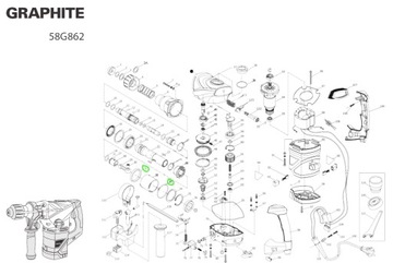 ПРЕДОХРАНИТЕЛЬНОЕ КОЛЬЦО ДЛЯ ГРАФИТОВОГО УДАРНОГО МОЛОТОКА 58G862, ОРИГИНАЛ