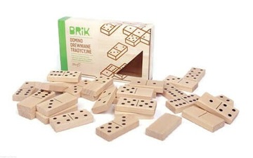 DOMINO DREWNIANE tradycyjne klocki POLSKIE eko