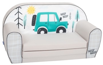 Delsit- mini sofa, podwójna kanapa rozkładana dla dziecka