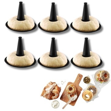 СИЛИКОНОВЫЕ ПЕРФОРИРОВАННЫЕ ФОРМЫ ДЛЯ БАГЕЛЕЙ, 6 ШТ.