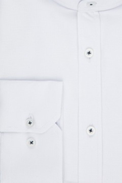 РУБАШКА МУЖСКАЯ, БЕЛАЯ, КЛАССИЧЕСКИЙ ЭЛЕГАНТНЫЙ ВОРОТНИК-СТОЙКА: M