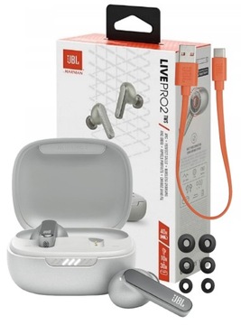 SŁUCHAWKI BEZPRZEWODOWE DOUSZNE JBL LIVE PRO 2 TWS IPX5 ANC + ETUI ŁADUJĄCE