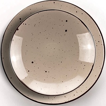 Alumina BROWN komplet zestaw OBIADOWY + FILIŻANKI
