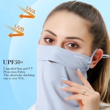 Outdoor Sport Women Ice Silk Sunscreen Mask Anti-UV Quick-drying Face