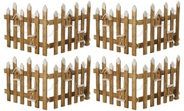 Зимний городок, вертеп, забор со снегом и светодиодами