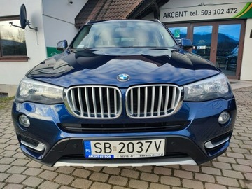 BMW X3 F25 SUV 2.0 20d 190KM 2016 BMW X3 Krajówka, lakier oryginalny 100%, zdjęcie 32