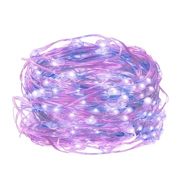 ПРОВОДНЫЕ СВЕТОДИОДНЫЕ ОГНИ ДЛЯ РОЖДЕСТВЕНСКОЙ ЕЛКИ 100LED РОЗОВЫЙ СИНИЙ