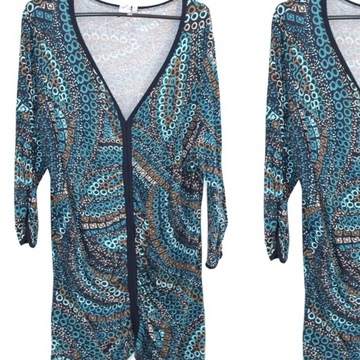 LIBERTY WOMAN Modna Wzorzysta Damska Bluzka Tunika 42 XL (t5)